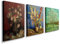 Canvas Flowers Vintage Framed Art Prints Floral Plants Paintings Wall Decor Gifts 3 Panel Pictures YH071