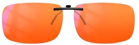 Goiteia 380 – 500 nm filtro luce blu occhiali da gioco clip on, accessori per gamer e sport, Ar-99.99% Arancione(migliora Il Sonno), m