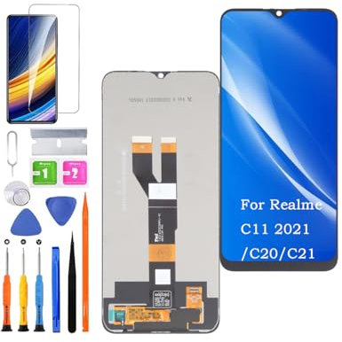HLYGZX Pantalla de repuesto para pantalla LCD Realme C11 2021, para Realme C20 / C21 pantalla táctil digitalizador kit de piezas de reparación