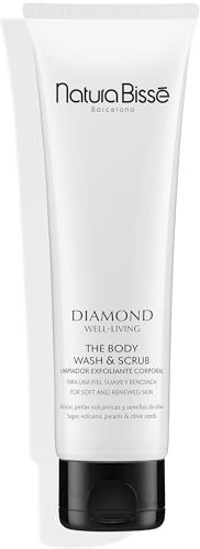 Natura Bissé Diamond Well-Living The Body Wash & Scrub | Feuchtigkeitsspendender Körperpeeling-Reiniger mit Zucker, Vulkanperlen und Olivensamen | 150 ml