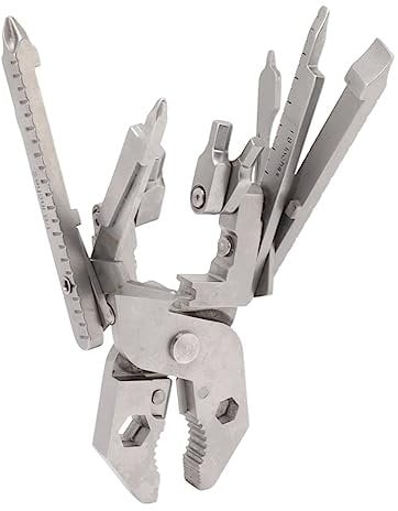 Multitool Pliers, Heavy Duty Survival Multi Tool, Needle Nose Pliers, and Pocket Clip, Multitool with Pocket Clip, Portable Multi Tool, Folding Multitool Plier for Camping