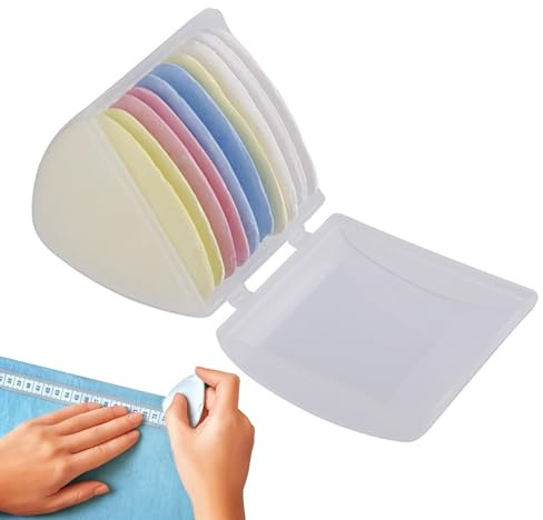 Derwrtup 10 Pezzi Gesso da Sarto per Cucire - Matita di Gesso per Sartis a Triangolo - Matita per Tracciare Triangolo per Cucire Tessuto con Scatola - Nozioni di Cucito e | per marcare Il Tessuto