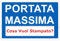 Pubblimania PORTATA MASSIMA Cartello Con Personalizzazione in alluminio Composito 3 mm (Portata Massima)