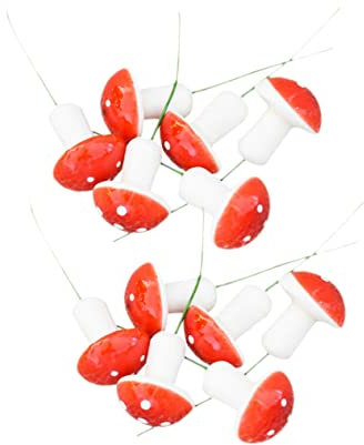 Garneck STK Weihnachtsbaum-Hängeornament weihnachtsdeko Christbaum anhänger wheinatsgeschenke gastgeschenke Weihnachten Weihnachtspilz künstliches Pilzdekor Christbaumschmuck rot