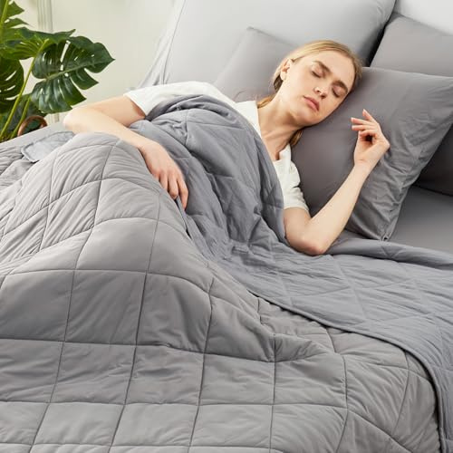 Cozy Bliss Kühldecke für Heißschläfer, Queen-Size-Größe, Q-Max 0,45 kühlender Komfort, kalte Decken für Nachtschweiß, Schlafen, Ultra-kühle, leichte, atmungsaktive Decke für Bett, Gletschergrau