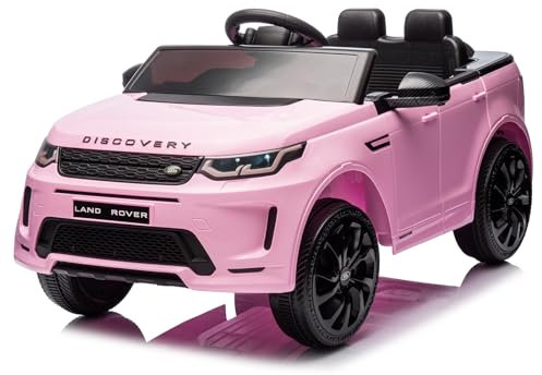 Bonnlo Kinder Elektroauto Land Rover Discovery Sport, Elektro Kinderauto mit 2,4 GHz Fernbedienung, Kinder-SUV für Kinder 3-5 Jahre, Batterie 12V - 4.5AH, Rosa