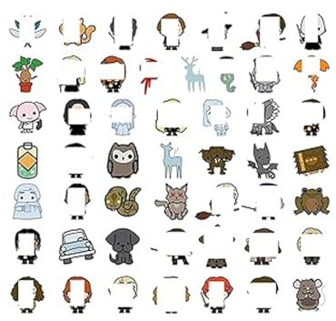 50 Stück Aufkleber Set, Mini Cartoon Rolle Elemente Aufklebers, Wasserfeste Vinyl Graffiti Stickers für Laptop Skateboard Koffer Helm Motorrad Auto Fahrrad Handy für Kinder Teens Junge