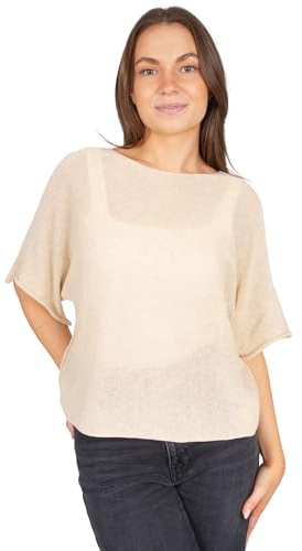 Damen Loch Strickshirt Kurzarm Shirt – Luftig & leicht für Frühling & Sommer - Fleur