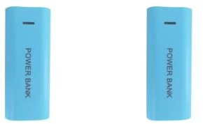 2 Set Power Bank Nützlich Praktisch Wiederverwendbar Handy Ladegerät Tragbare Hülle Ladebox Elektronisches Zubehör Supplies Blau