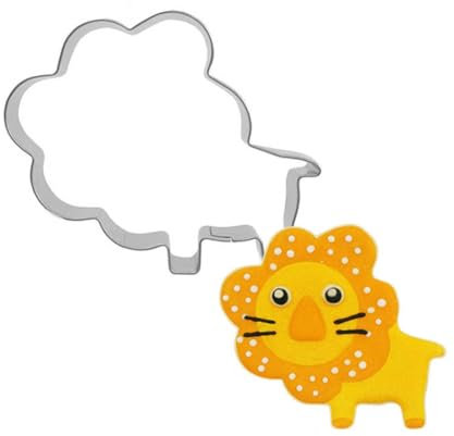 Hrlace Stampini per biscotti con animali, per cuocere animali della foresta, biscotti, in acciaio inox, per bambini, compleanni, feste, fai da te, decorazioni per torte, leone
