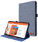Generico DayQiQiPu Custodia per Realme Pad 10,4 Pollici Modello: RMP2102/ RMP2103 Flip Caso con Supporto e Slot per Schede, Auto Sveglia/Sonno, Regolazione Multi-Angolo Antiurto - Denim Blu