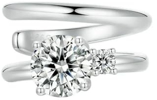 Mono Weißgold Doppellagige Moissanite Ohrmanschette 925 Sterling Silber Ohrclip Moissanite Ohrringe Für Damen