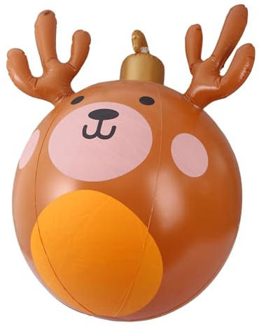 Aufblasbare Weihnachtsdekoration | 58 cm Weihnachtsdekoration Aufblasbare Kugeln - Bär Hirsch Deko Für Haus Outdoor Vorgarten Indoor - Gartenweg Party Terrasse Eingangsbereich