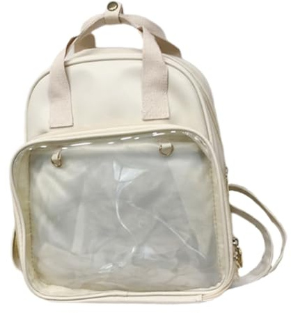 MOBUTOFU Pvc Rucksack in Bonbonfarben für Mädchen und Frauen Großer Stauraum Reibungslos Schließendes Design für Schule und Reisen