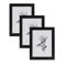 WOLTU Bilderrahmen 30x40cm 3er Set Fotorahmen Holzrahmen mit Passepartout, zum vertikalen oder horizontalen Aufhängen/Aufstellen, Posterrahmen Collage Wanddeko, Schwarz