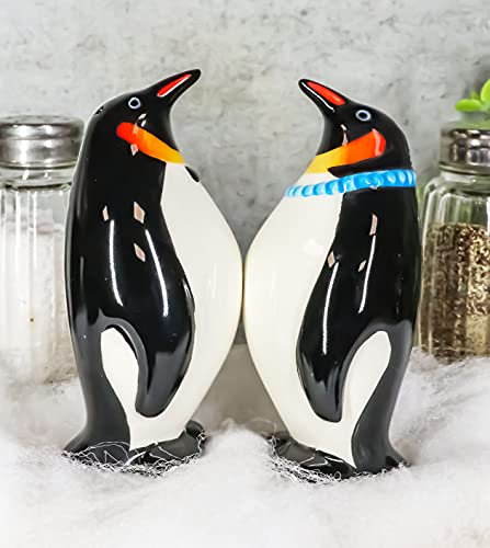 Ebros Geschenk Polar Opposites Emperor Penguin Salz & Pfeffer Shaker Keramik magnetisch Figur Set 7,6 cm H