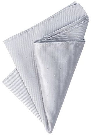 DonDon Herren Hanky 25 x 25 cm edles Einstecktuch für feierliche und besondere Anlässe grau mit silbernen Punkten