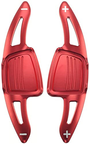 Overdrive-Racing Schaltwippen Verlängerung Kompatibel mit Audi A1 A3 S3 A4 S4 A5 S5 Q2 SQ2 Q3 Q5 SQ5 Q7 SQ7 Q8 SQ8 TT TTS DSG S-Tronic Typ-C Rot Alu Shift Paddles Shifter Extensions Lenkrad Schaltung