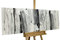 KunstLoft Leinwandbild | 100% HANDGEMALT | 150x50cm | Gemälde 'Fließende Asche' | Abstrakt | Schwarz-Weiß Grau | Wandbild Wohnzimmer