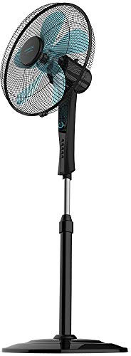 Cecotec Ventilador de Pie EnergySilence 520 Power Black. 5 Aspas 16 (40cm) de Di‡metro, Oscilante, 4 Velocidades, Ajustable (110-135cm), Motor de Cobre, Temporizador de 2h, 50W
