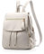 NICOLE&DORIS Moda Donna Zaino Mini Zaino in Finta pelle da donna Zaino Borsa a tracolla Bambina Zaino bianca