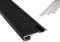 B-WARE - T-STA LED Alu Treppenprofil Treppenwinkel Profil Stufen schwarz + Abdeckung 1m milky