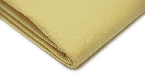 TheFabricTrade Acrylic Craft Felt Fabric, 150cm Width, Pastel Yellow, Solid Pattern, 2mm Thick