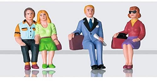 LGB L53006 Figuren-Set Reisende sitzend Zubehör, Bunt