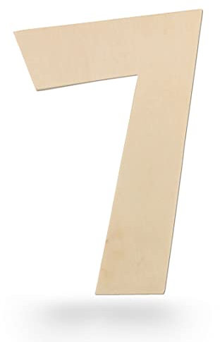 Kleenes Traumhandel Holzzahlen - Zahlen aus Holz - Holz-Zahlen für Geburtstag, Hochzeit, Jahrestag - Holzzahlen zum selbst gestalten - (20 cm, 7)