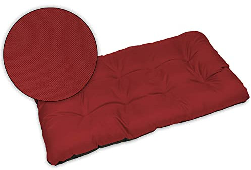 SuperKissen24. Hundebett Hundekissen Hundematratze Tierbett für Kleine, Mittlere und Grosse Hunde - Wasserdicht, Waschbar - Größe M - Bordeauxrot