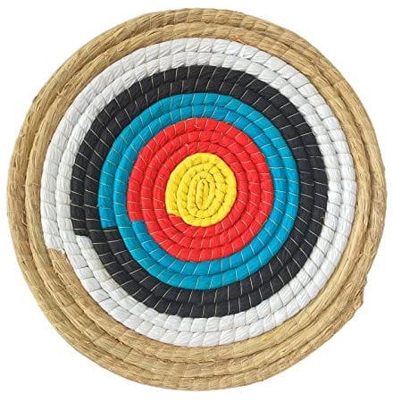 Chen0-super tir à l'arc ronextérieure, Paille Faite à la Main 45x45CM pour Arc et flèche, tir à l'arc Traditionnelle en Paille solipour la Pratique tir en Plein air