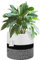 NATTHSWE Pot de Fleurs de avec Doublure, Panier à Plantes d'intérieur en Tissu pour Pots à Fleurs de 23cm Corde de Coton Jute Pot à Plantes Décoration de la Maison