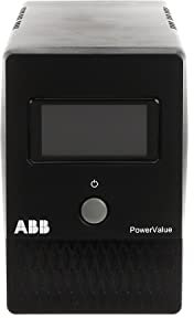 ABB PowerValue 11LI Pro 600 VA Uninterruptible Power Supply UPS Line-interactive, full-featured, network-grade (4NWP100175R0002), Black