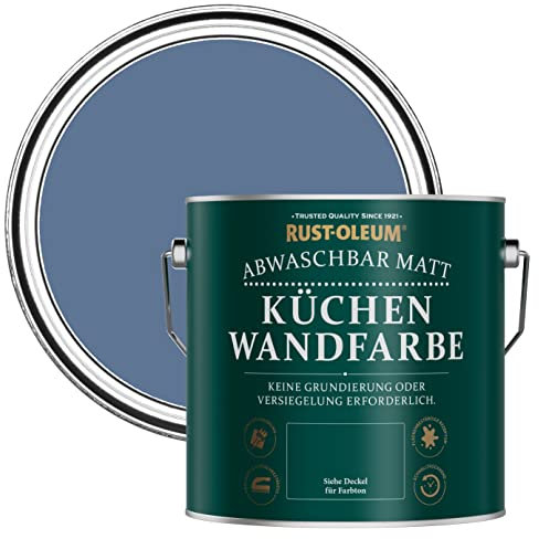 Rust-Oleum Blue Washable Kitchen Wall Paint in Matt Finish - Blue River 2.5L