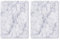Pagnanno Hob Covers Chopping Board Pack of 2 - Versatile Kitchen Board Glass Worktop Savers - Heat Resistant Sink Boards, Worktop Protectors - Marble Effect Grey (Design 1, 50x40CM)