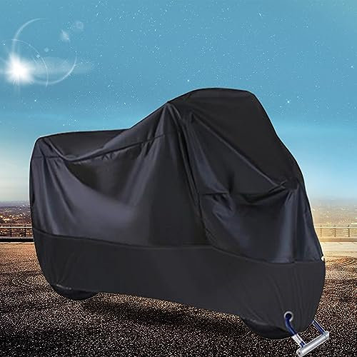 Moto Spécial Housse Bâche Protection pour Ya-m&Aha TMAX 560 530 500 T-Max Tech Max 190T Quatre Saisons Exterieur Anti - poussière/Pluie/Vent/UV avec Trou Verrouillage Antivol,All Black