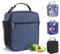 Minicoco Lunch Bag Insulated Lunch Bag Cooler Bag Portable Carrying Lunch Box Bag for Boys Girls Women Men to School Office Outdoor (Blue)
