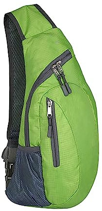 CUTeFiorino Not 8 Handy Taschen mit Reißverschluss, faltbar, Brusttasche, einzelne Schulter, Umhängetasche, Sporttasche, Outdoor-Umhängetasche Zirkeltraining Taschen (Green, One Size)