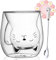 Arawat Cat Mug Vetro a Doppia Parete Con Manico Gatto Regalo Per Le Donne Tazza Da Caffè Tazze Da Caffè Tazze Da Tè Tazze Da Caffè Espresso