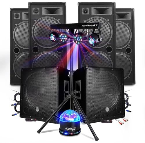 Sound-Set DJ BM Bmsonic Mega Bass Bi-Ampere 18 Zoll 2 x 1200 W 4 HP 4 x 2000 W – XPerformer Pro Club Mix Bar