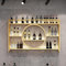 Industriell Wandmontierte Weinregal,HäNgender Runder Weinregalschrank Aus Metall, Wand Weinregal mit Glashalter,Multifunktionales Lagerregal, Weinflaschenrega(Size:100x15x80cm/39x6x31in,Color:gold)