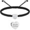 Herz Einäscherung Urne Armband für Asche Edelstahl Paw Print Anhänger Keepsake Schmuck einstellbare geflochtene Armband Armreif Haustier Hund Katze Memorial Geschenk für Frauen