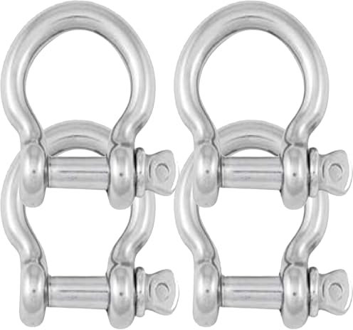 Grilli da 6 mm in acciaio inox A4-Marine Grade (316) – per collegare corde, ancore e catene (confezione da 4)