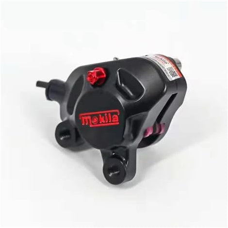 Futaoo Motorrad Vorderradbremspumpe Doppelkolben-Bremssattel 43 mm for RSZ CUXI 100 JOG50/90 DIO50 ZX AF18 28 Rollerteile(Color:M Logo Black)