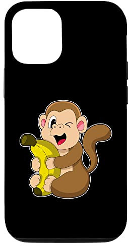 Hülle für iPhone 14 Pro Affe Banane