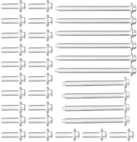 33-teiliger Ölwannen-Schraubensatz, Hoher Motorölwannen-Schraubensatz, Aluminium-Rostschutz-Ersatzteile für E88 E90 E91 E92 F23 F80 F61