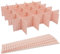 HOTUT Schubladenteiler, 8 Stück Schubladentrenner Rosa, Verstellbare Schubladen Organisers, Kunststoff schubladeneinsatz, Drawer Organizer für Unterwäsche, Socken, Kosmetik, Schlafzimmer, Büro