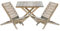 ITA Gartenmöbel Set 1x Gartentisch + 2X Gartenstühle - 2er Sitzgruppe für Garten, Balkon, Terrasse - Platzsparend Klappbar, Wetterfest, Naturholz, Kompakt, Made in EU