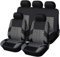 YoQIK Auto Set Coprisedili per Opel Corsa D (Facelift 2011) 5-Door 2011-2014,Anteriori Posteriori Copri-Sedile Completo Impermeabile Comfort Accessori Interno,Grey-1