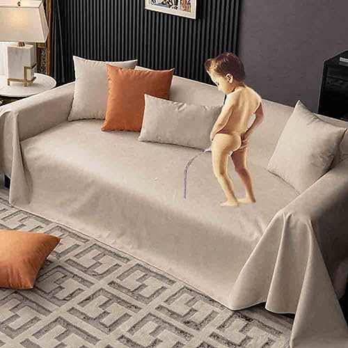 Wasserdichte rutschfeste Sofaüberwurfdecke für 3-Sitzer-Sofas – Extra große Größe 90 x 180 cm – geeignet für Kinder, Haustiere, Hunde, Katzen – Vier Jahreszeiten universell